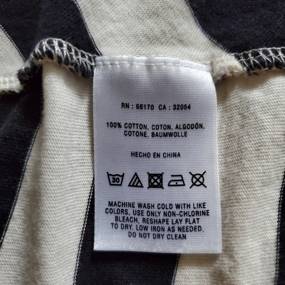 Anthropologie HWR Monogram Split Stripes Dress Navy and White Size XS - Picture 8 of 11